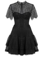 Jonathan Simkhai Lace Bustier Dress - Black