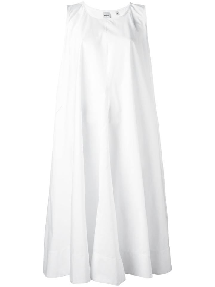 Aspesi - Flared Dress - Women - Cotton - 44, Women's, White, Cotton