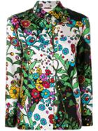La Doublej Floral Pattern Boy Shirt - White