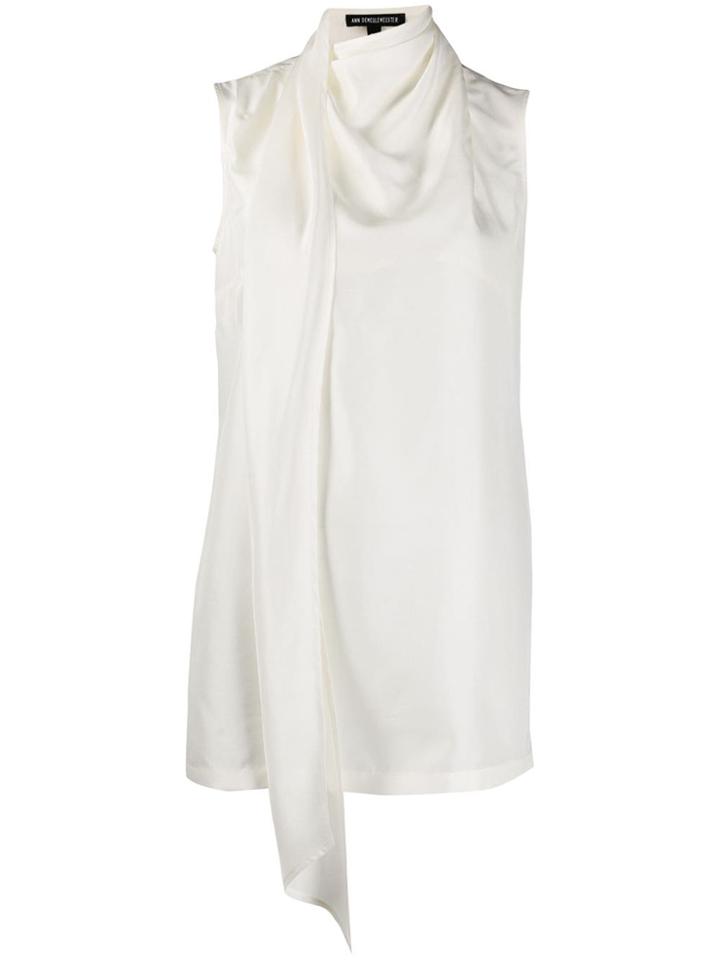 Ann Demeulemeester Cowl-neck Sleeveless Top - White
