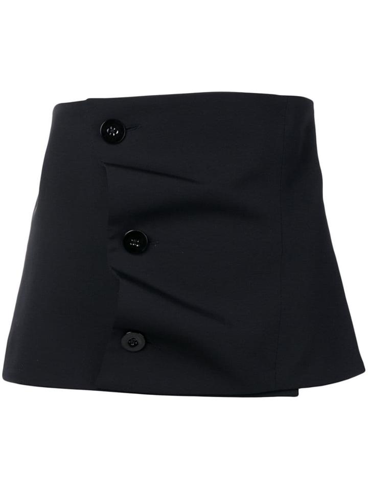 Jil Sander Buttoned Bodice Top - Blue