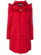 Love Moschino Frilled Shoulders Lightweight Coat - Red