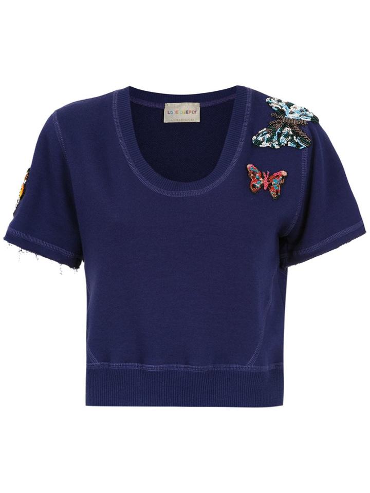 Andrea Bogosian Embellished Blouse - Purple