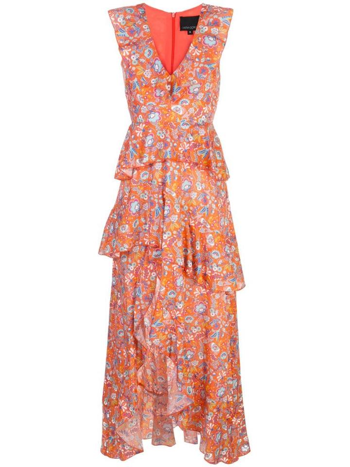 Cynthia Rowley Savannah Tiered Maxi Dress - Orange