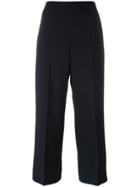 's Max Mara Straight Cropped Trousers - Black