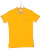 Armani Junior - Teen Logo Polo Shirt - Kids - Cotton - 14 Yrs, Yellow/orange