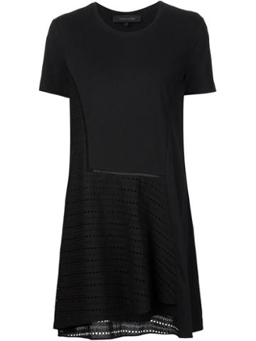 Thakoon - Broderie Anglaise Panel Dress - Women - Cotton - M, Black, Cotton