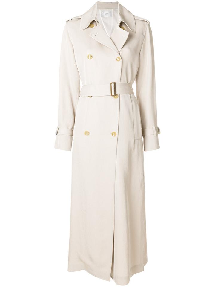 Mauro Grifoni Double Breasted Trench Coat - Nude & Neutrals