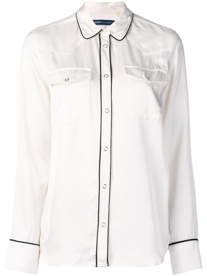 Levi's: Made & Crafted Western Satin Shirt - White