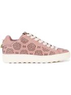 Coach C101 Cut-out Sneakers - Pink & Purple