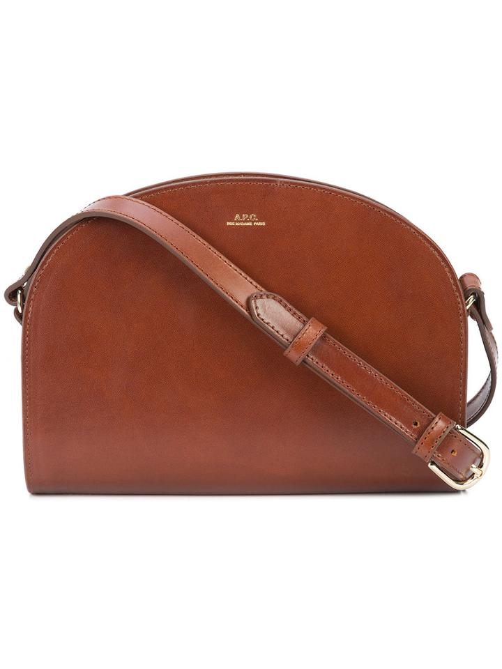 A.p.c. - Top Zip Crossbody Bag - Women - Leather - One Size, Brown, Leather