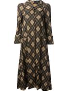Biba Vintage Argyle Check Coat