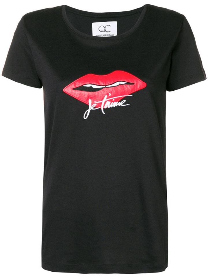 Quantum Courage Je T'aime Lips T-shirt - Black