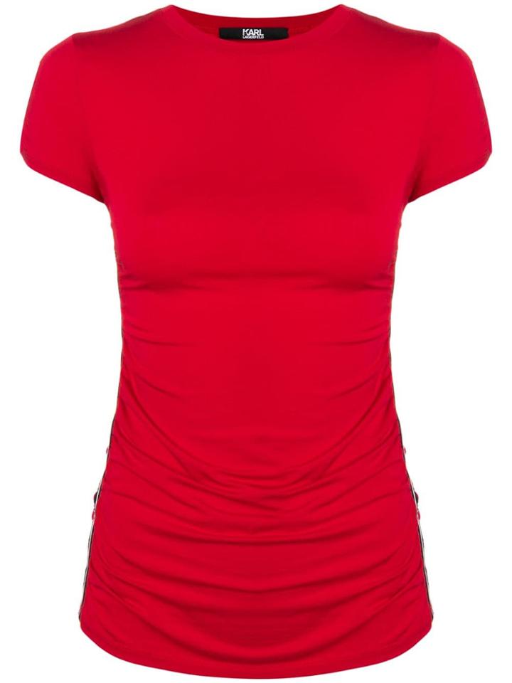 Karl Lagerfeld Logo Tape T-shirt - Red