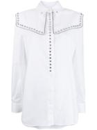 Alberta Ferretti Studded Long-sleeve Shirt - White