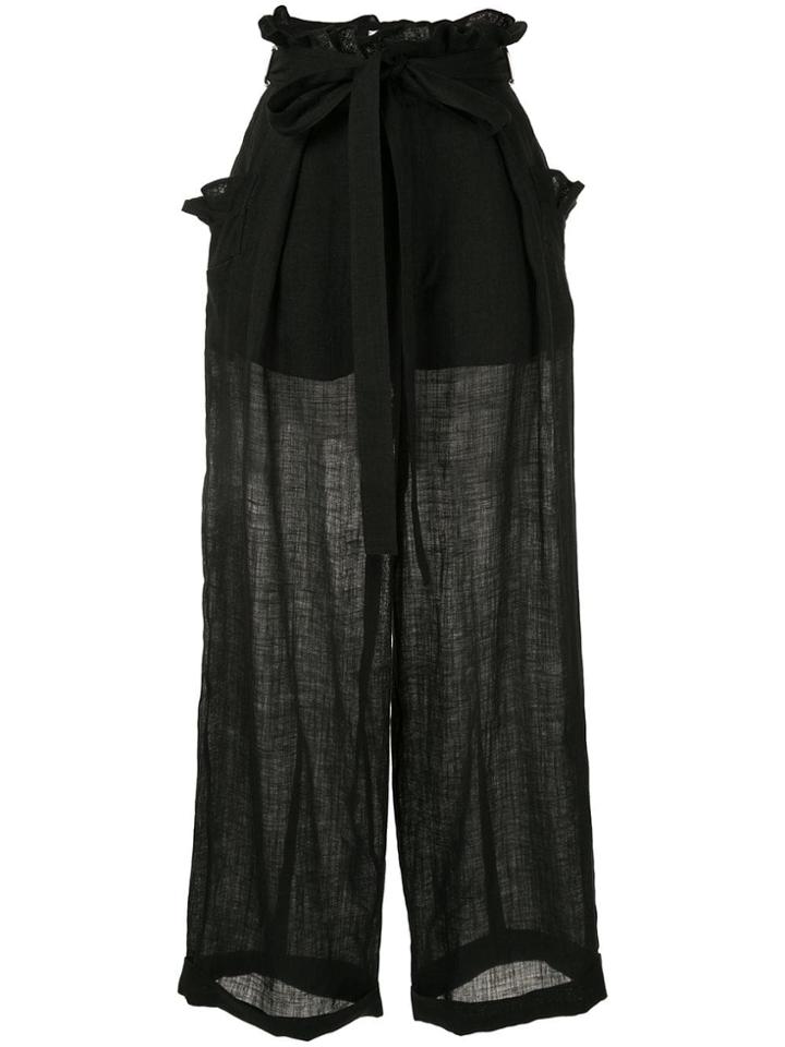 Shanshan Ruan High-waist Trousers - Black