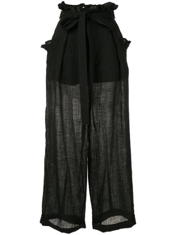 Shanshan Ruan High-waist Trousers - Black