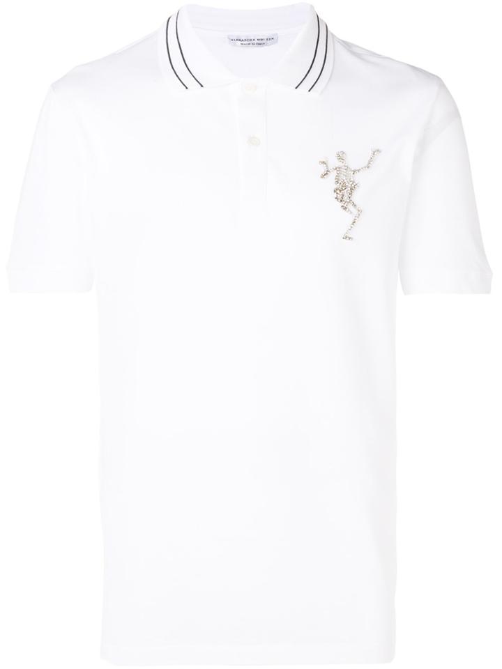 Alexander Mcqueen Dancing Skeleton Polo Shirt - White
