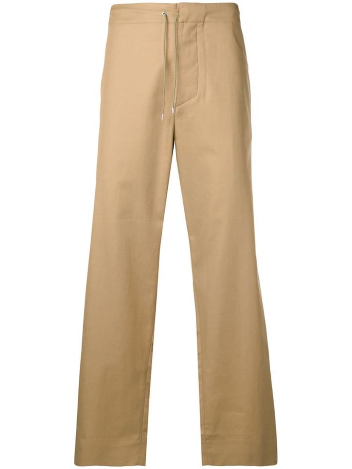 Oamc Drawstring Straight Trousers - Neutrals