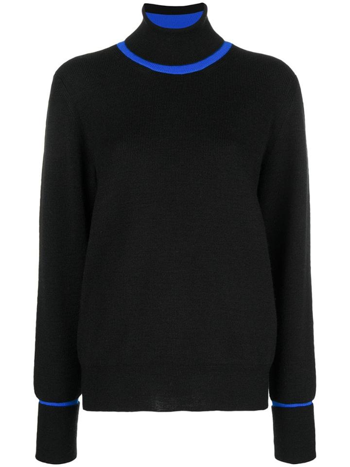 Maison Margiela Contrast Collar Jumper - Black