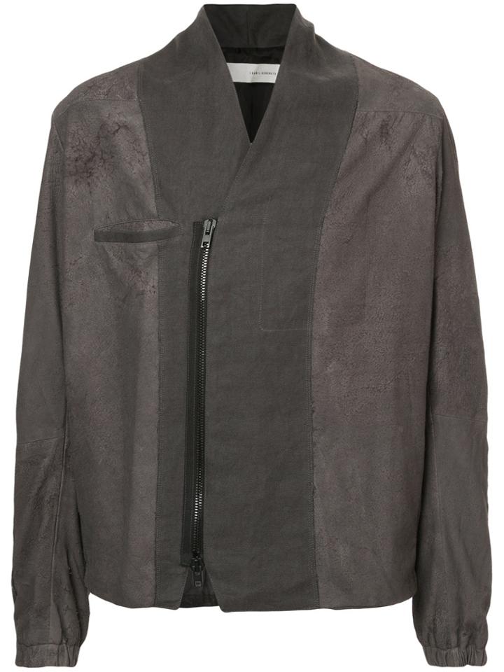 Isabel Benenato Panelled Jacket - Grey