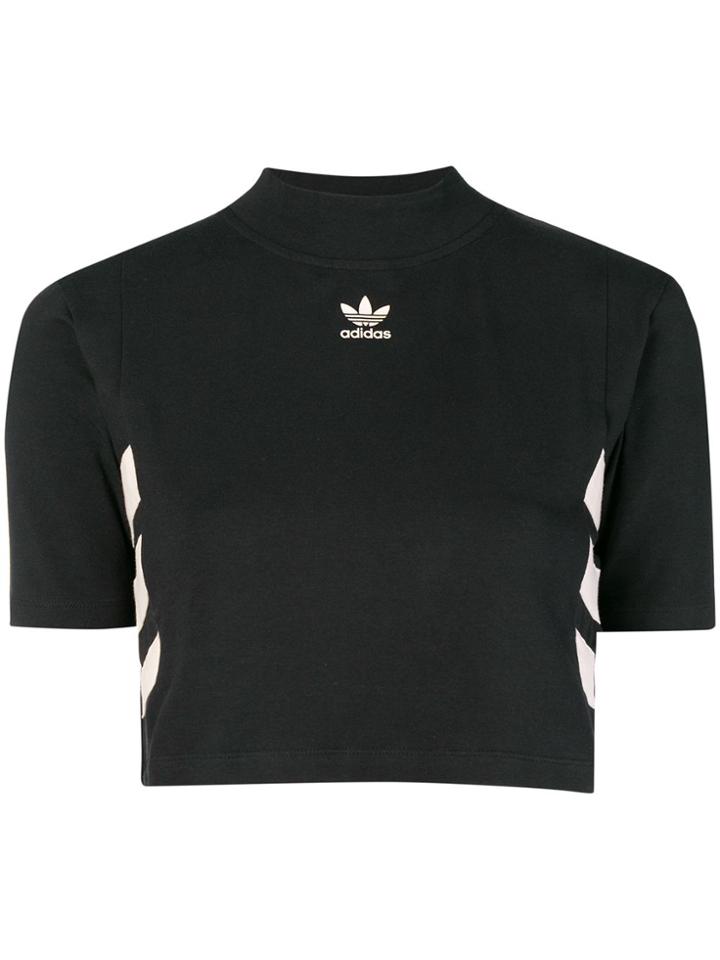 Adidas Logo Cropped T-shirt - Black