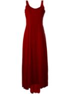 Helmut Lang Vintage Velvet Long Dress, Women's, Size: 42, Red