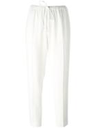 Alexander Wang Cropped Trousers, Women's, Size: 8, White, Triacetate/polyester