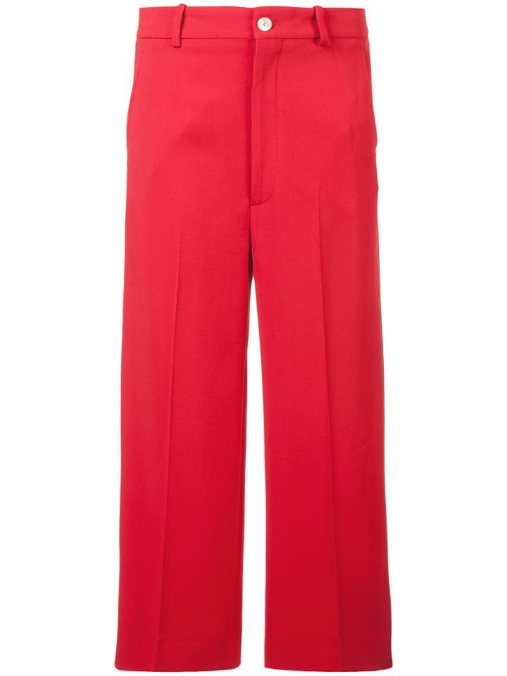 Gucci Culotte Trousers With Web - Red