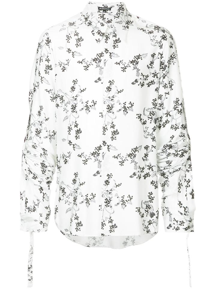Ann Demeulemeester Floral Print Shirt - White