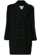 Christian Dior Vintage Double Breasted Coat - Black