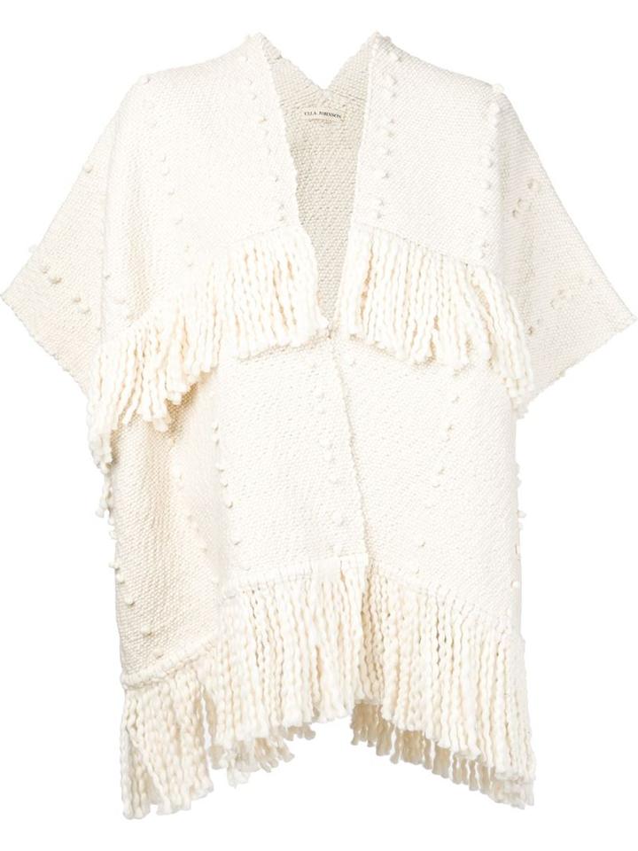 Ulla Johnson Fringed Open Front Poncho