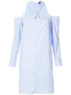 Rag & Bone - Halterneck Striped Dress - Women - Cotton - L, Blue, Cotton