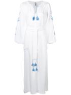 March 11 Embroidered Wrap Dress - White
