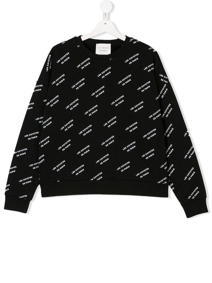 Les Coyotes De Paris Teen Logo Sweatshirt - Black