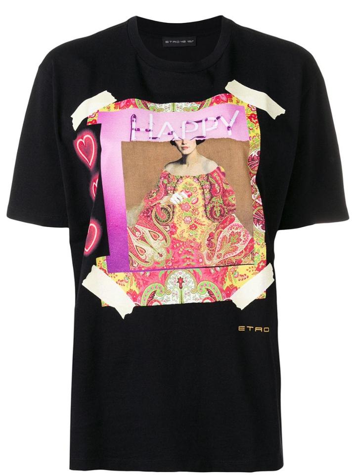 Etro Graphic Print T-shirt - Black