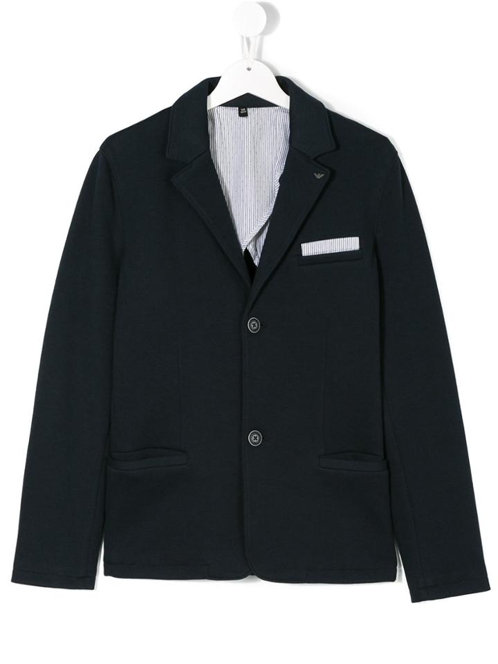 Armani Junior Two Button Blazer - Blue