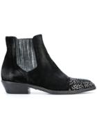 Fausto Zenga Embellished Toecap Chelsea Boots - Black