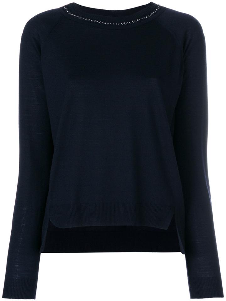 Versace Chain-trimmed Jumper - Blue
