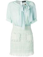 Elisabetta Franchi Aquamarine Blouse Dress - Green