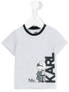 Karl Lagerfeld Kids - Logo Print T-shirt - Kids - Cotton/spandex/elastane - 12 Mth, Toddler Boy's, Grey