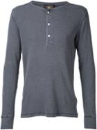 Rrl Buttoned T-shirt, Men's, Size: Medium, Blue, Cotton