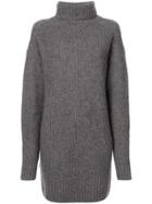 Sally Lapointe Knitted Long Jumper - Grey