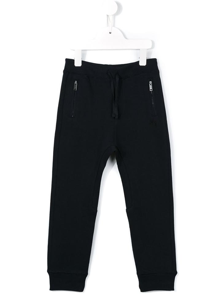 Burberry Kids Drawstring Track Pants, Boy's, Size: 12 Yrs, Blue