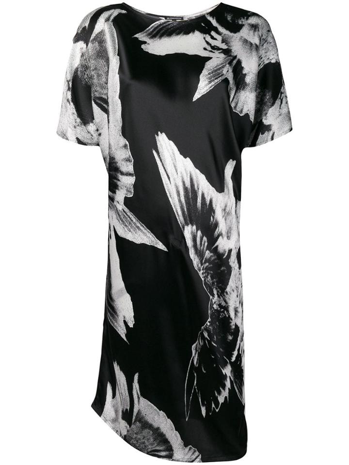 Ann Demeulemeester Printed Satin Dress - Black