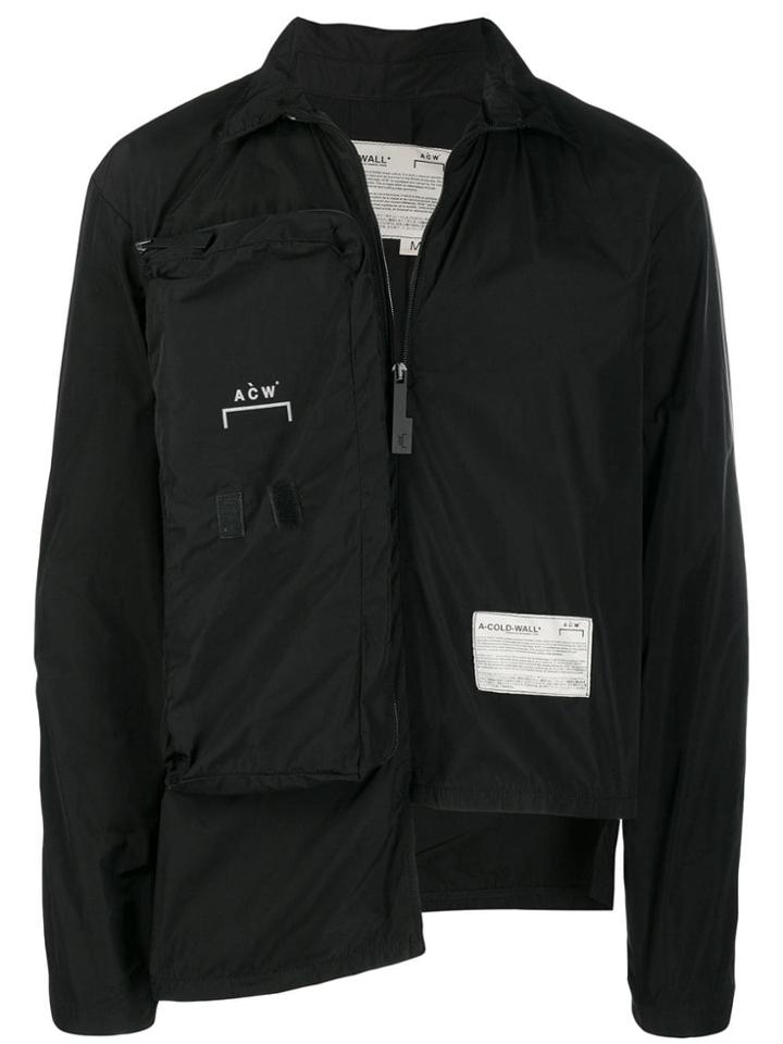 A-cold-wall* Zipped Asymmetric Jacket - Black