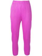 Pleats Please By Issey Miyake Fitted Trousers With Pleats - Pink