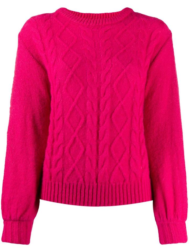Guardaroba Cable Knit Jumper - Pink