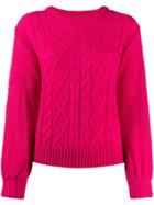 Guardaroba Cable Knit Jumper - Pink