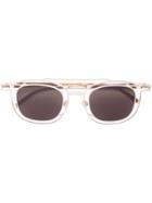 Thierry Lasry Square Frame Aviator-style Sunglasses - Metallic